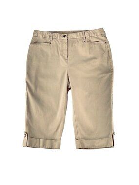 JM Collection Womens Beige Capris Size 12